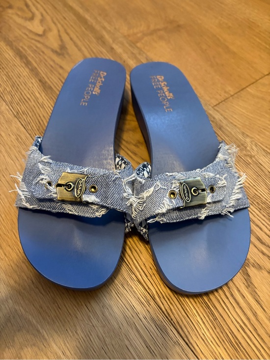 Dr. Scholl's Shoes - Dr. Scholl’s x Free People Collab Denim Blue Clogs size 9-9.5